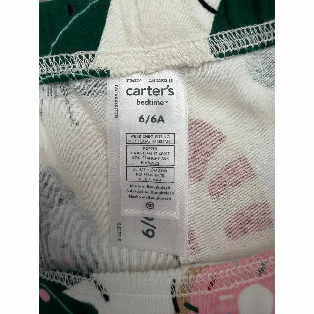 Carter’s Christmas Pajama Set Size 6 NWT